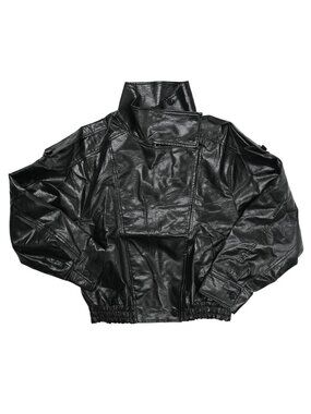 Bronze Snake Rhode Bomber Jacket in Black
